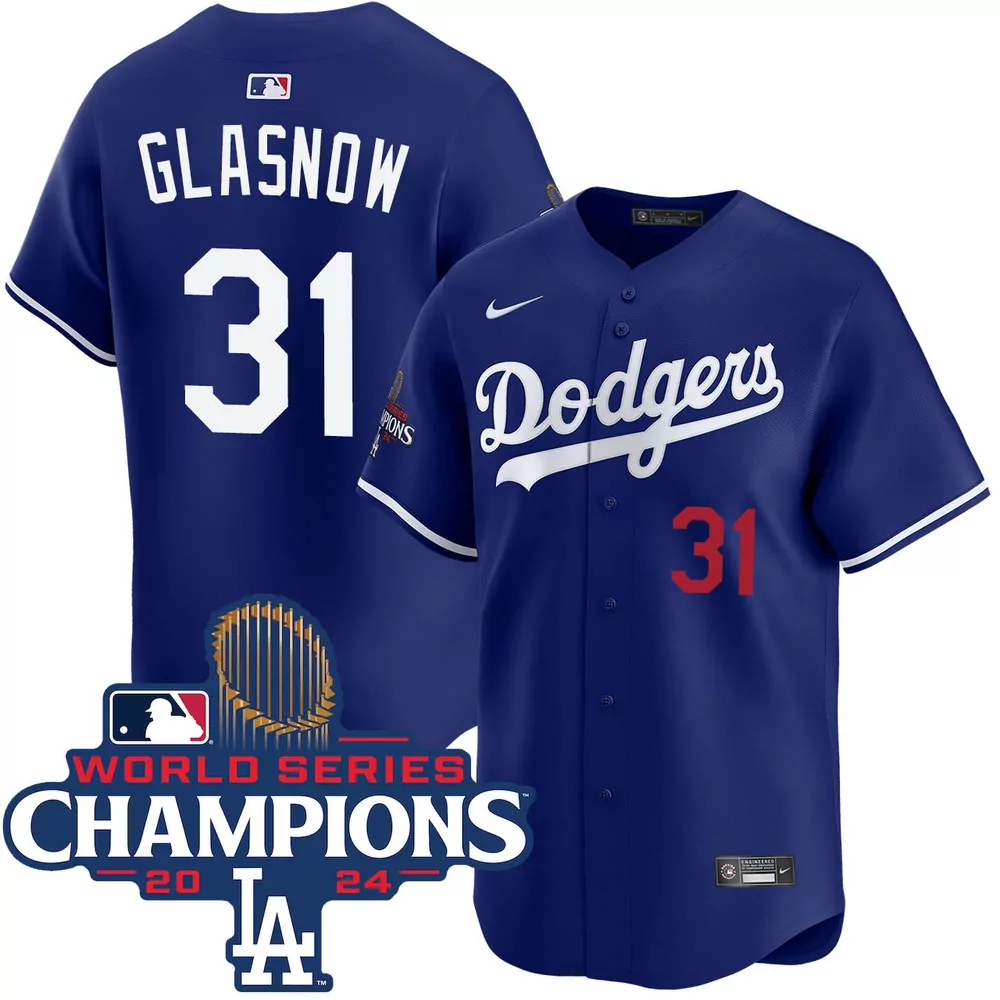 tyler glasnow los angeles dodgers alternate road limited world series champions jersey