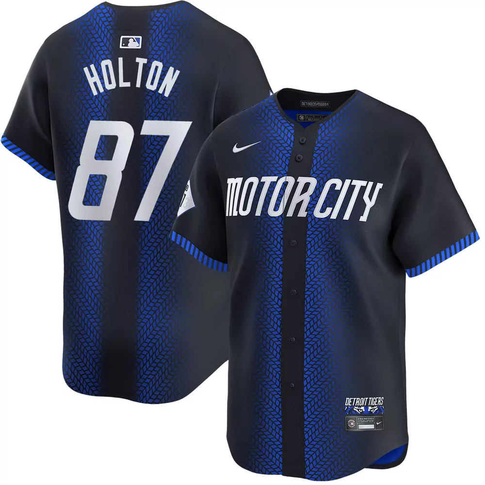 tyler holton detroit tigers alternate navy jersey