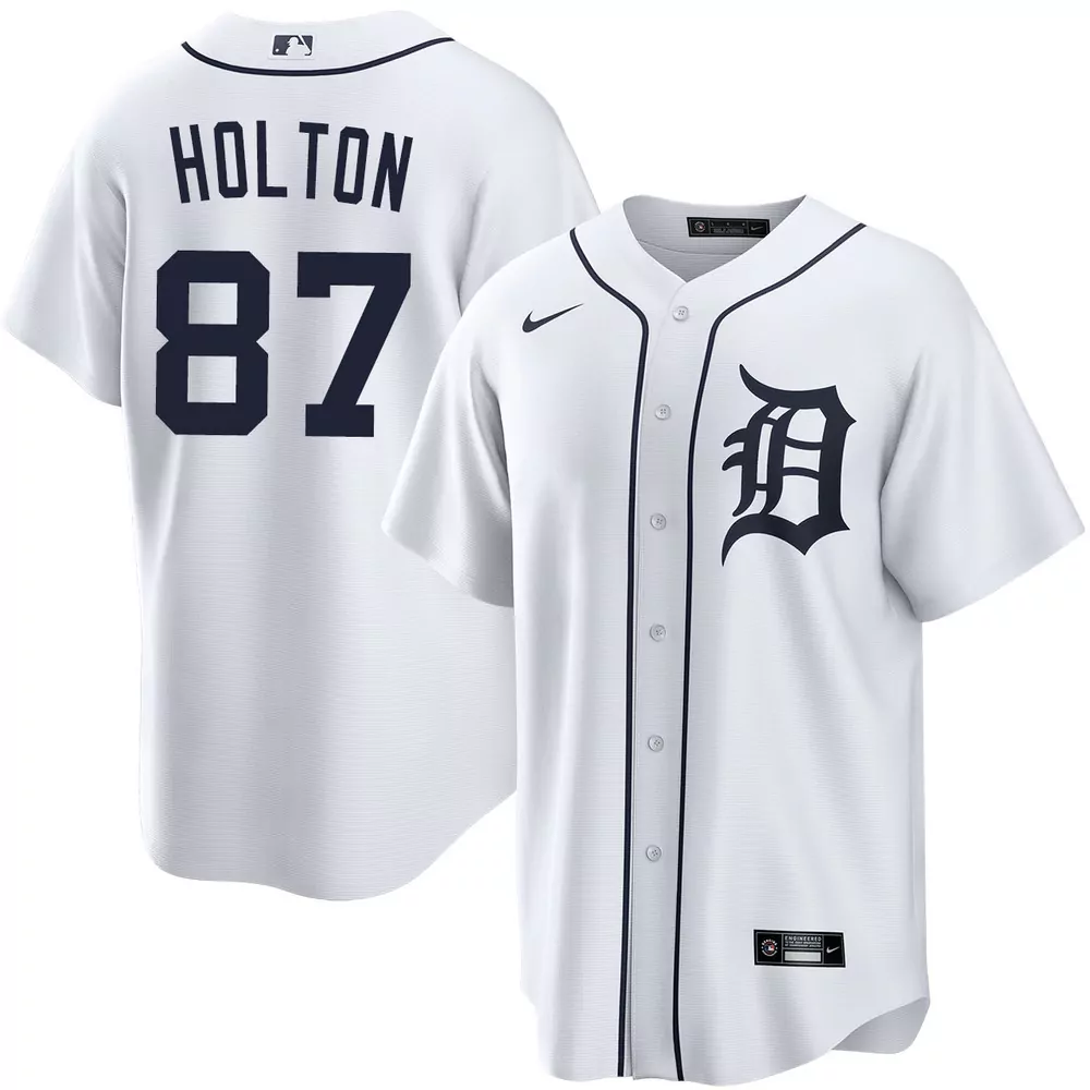 tyler holton detroit tigers alternate navy jersey