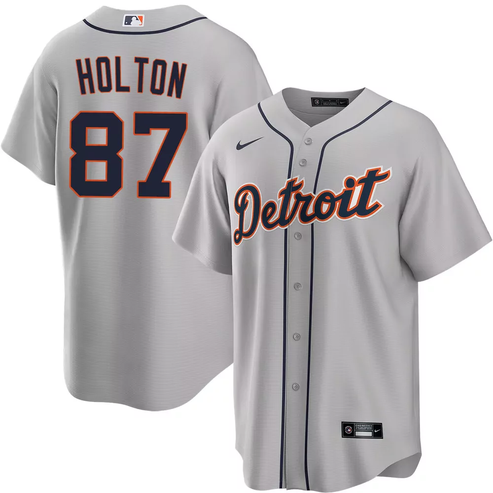 tyler holton detroit tigers alternate navy jersey