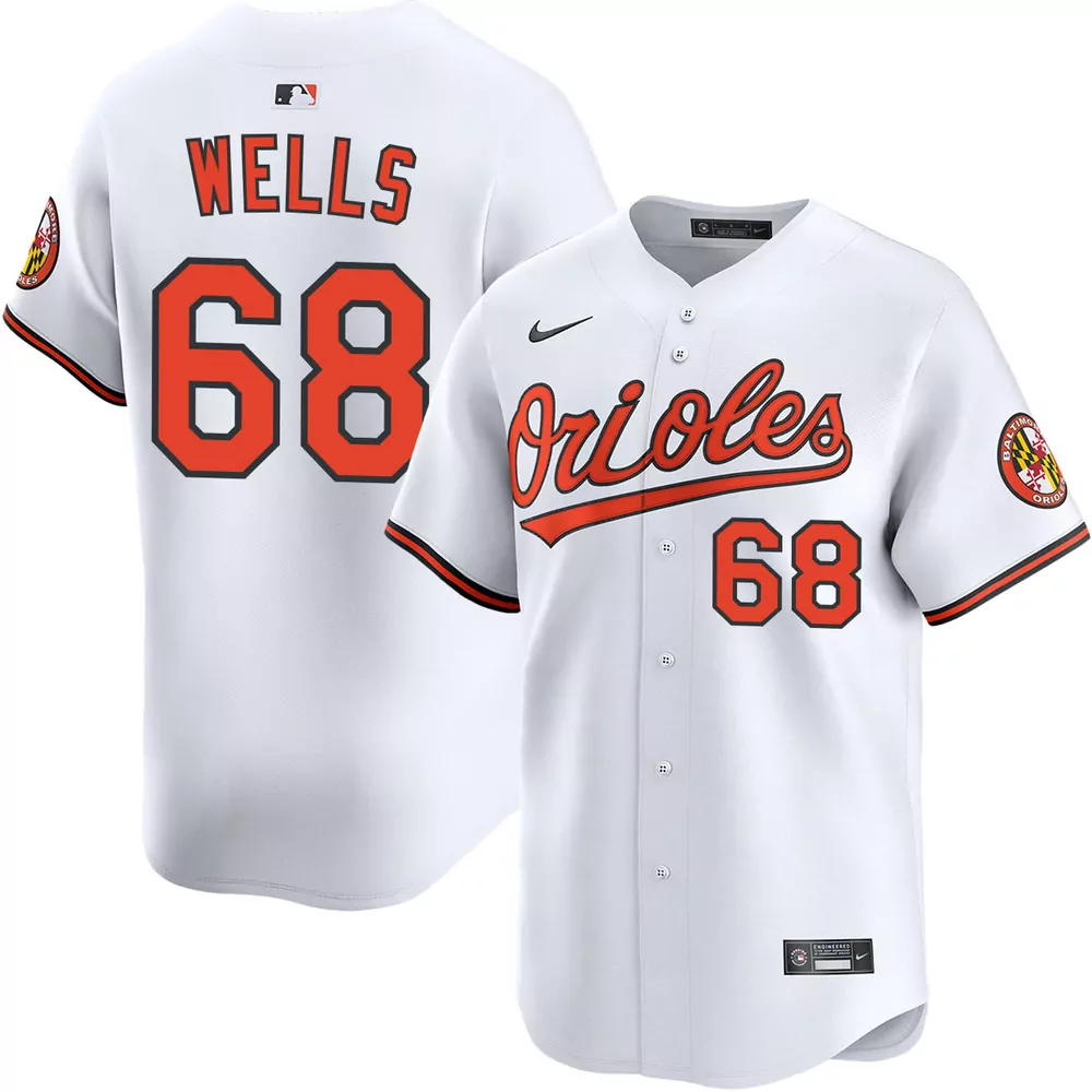 tyler wells baltimore orioles alternate black limited jersey