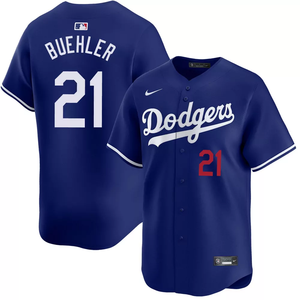walker buehler los angeles dodgers alternate road limited world series jersey