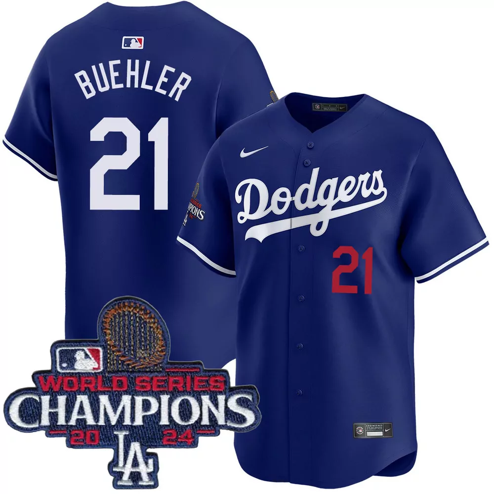 walker buehler los angeles dodgers alternate road limited world series jersey