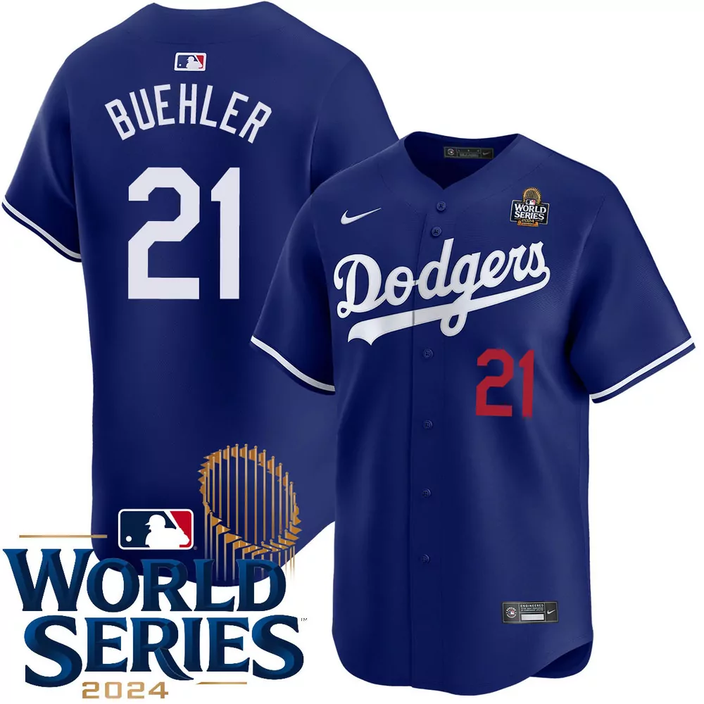 walker buehler los angeles dodgers alternate road limited world series jersey