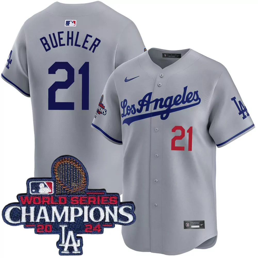 walker buehler los angeles dodgers home world series champions jersey