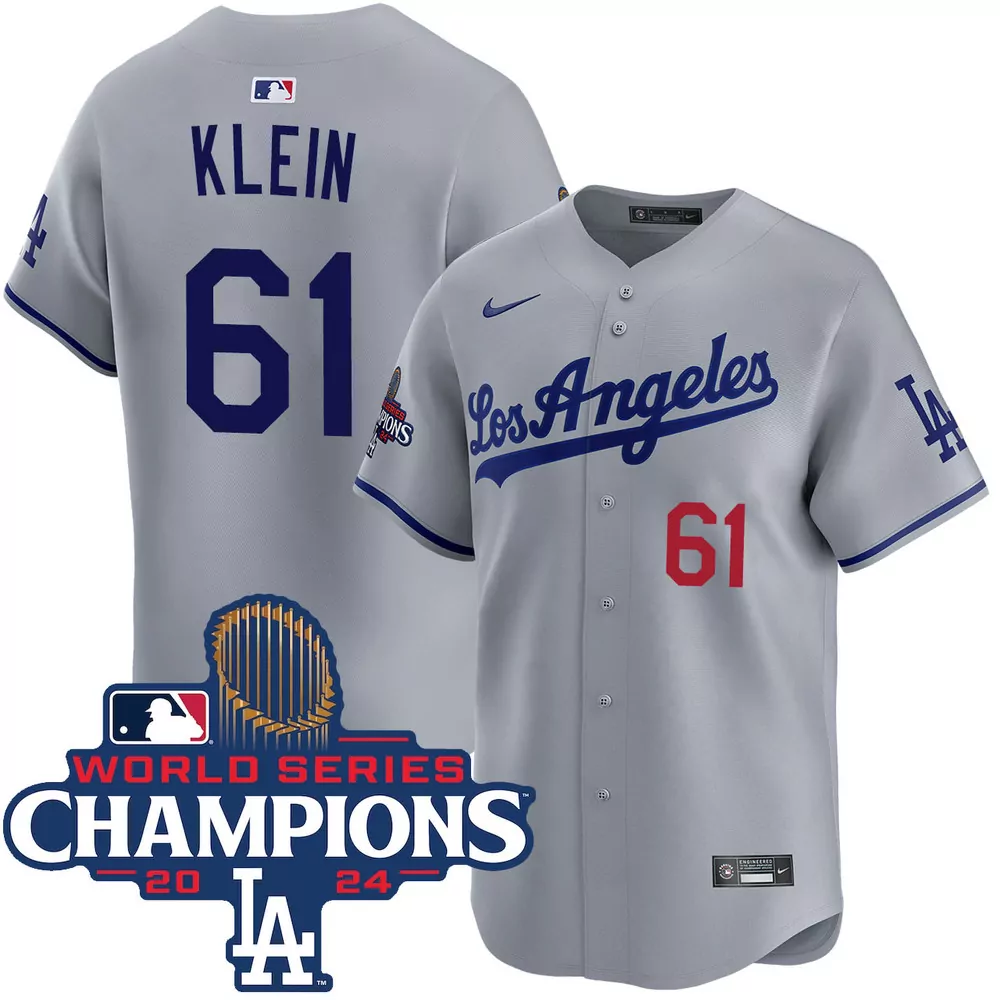 will klein los angeles dodgers home world series champions jersey
