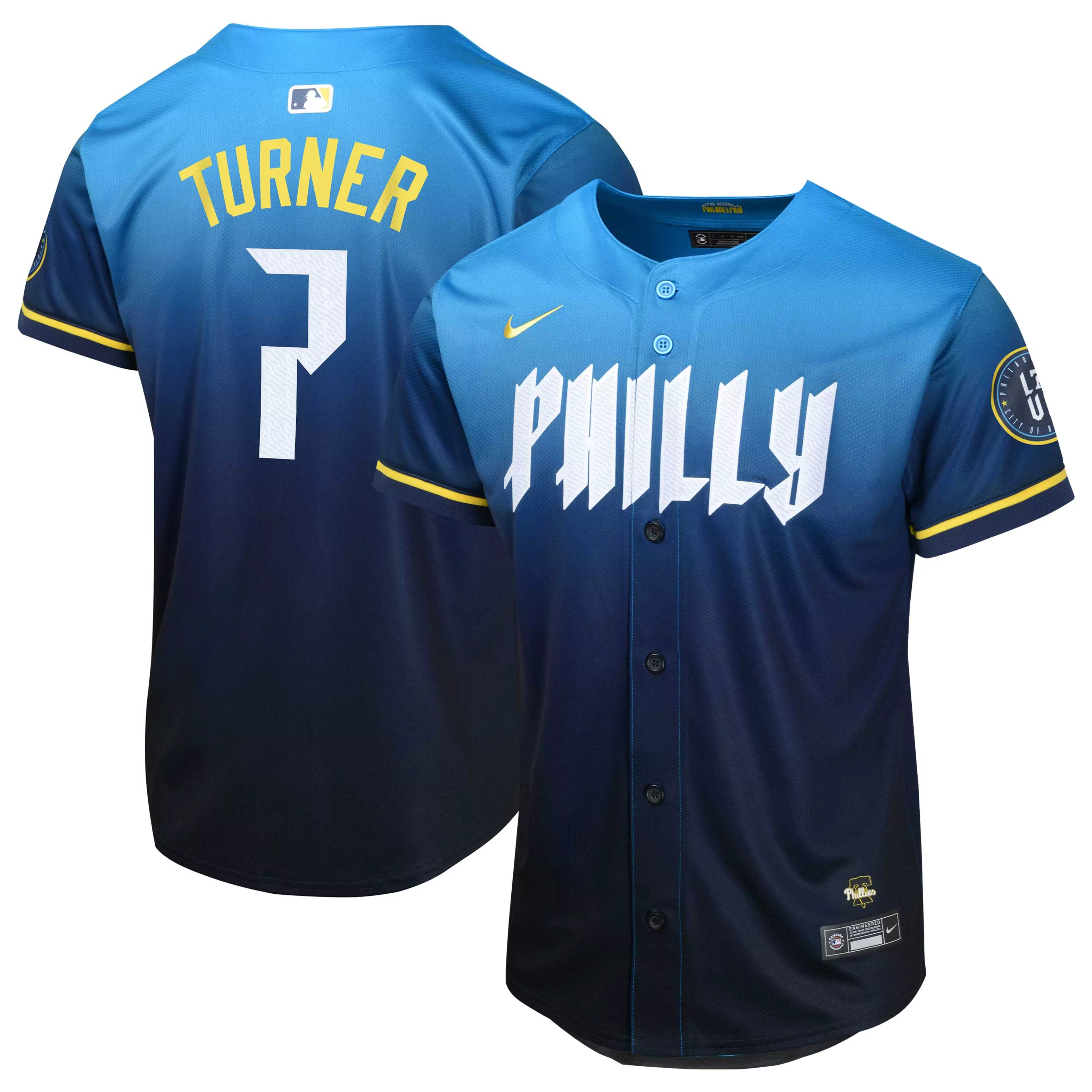 trea turner philadelphia phillies 2024 city connect limited player jersey blue 1