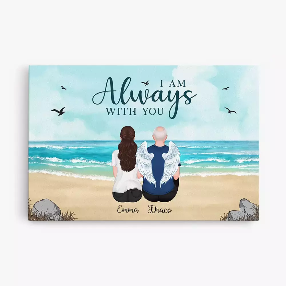 always with you personalised gifts canvas for grandma grandad