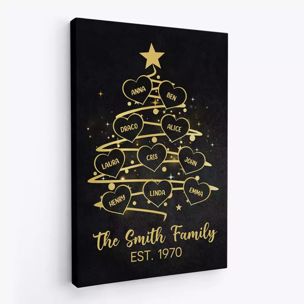 family tree personalised gifts canvas for grandad grandma dad mum christmas 1