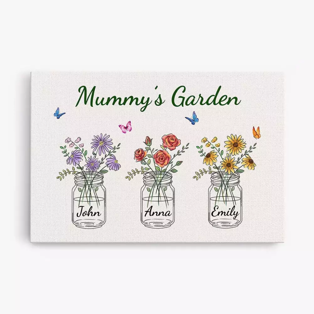 nanny mummy s garden personalised gifts canvas for grandma mum