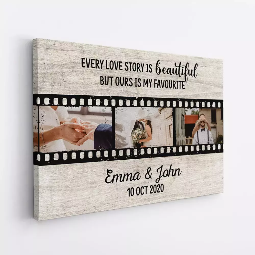 our love story personalised gifts canvas for old couples lovers 1