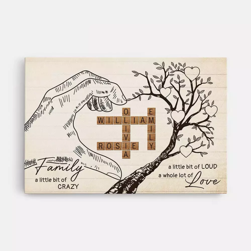 personalised family a little bit of crazy canvas 1