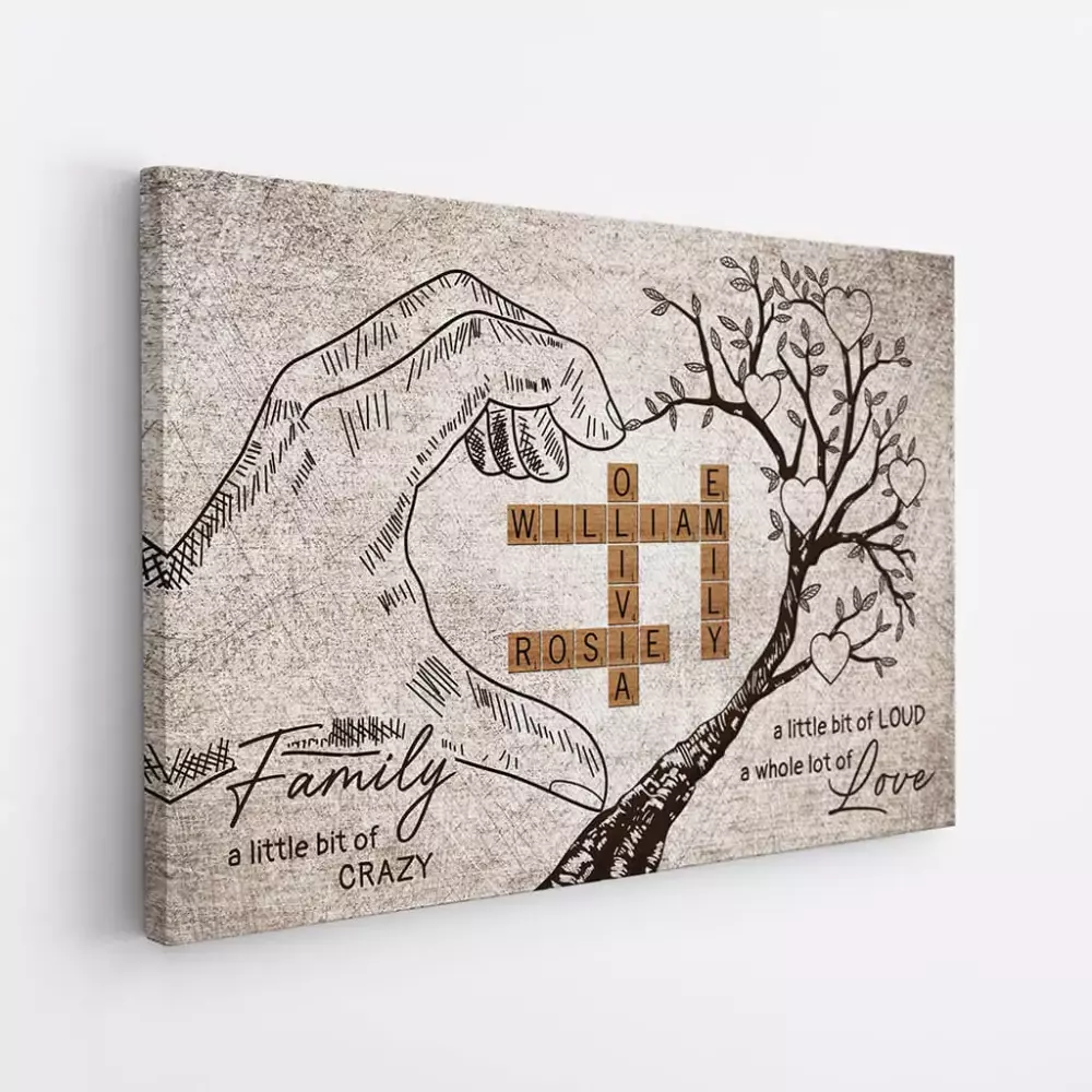 personalised family a little bit of crazy canvas 3