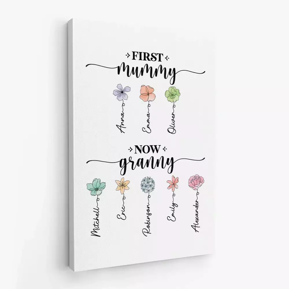 personalised together we make a family tree canvas 1