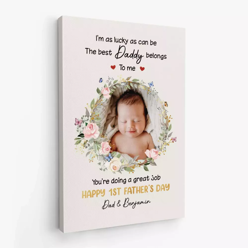 personalised happy 1st mothers day photo canvas print 1