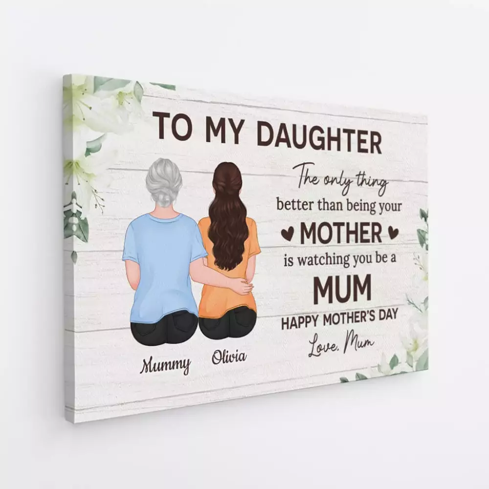 personalised happy mother s day to my daughter canvas 1