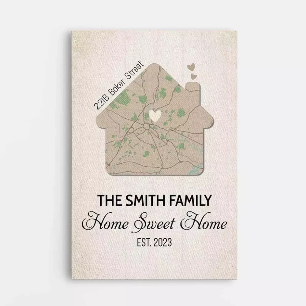 personalised we always work our way back to each other photo canvas