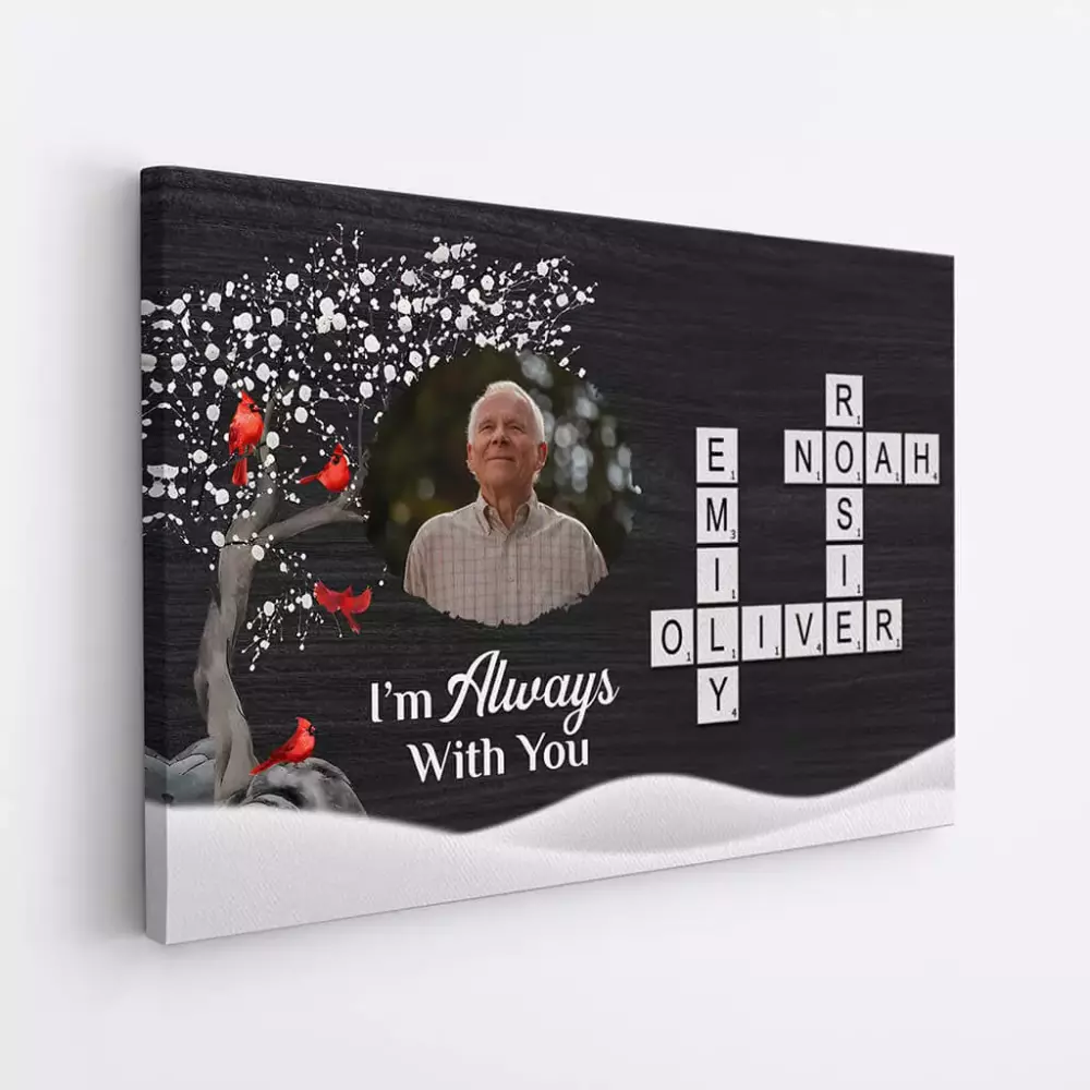 personalised i m always with you canvas for grandma 1