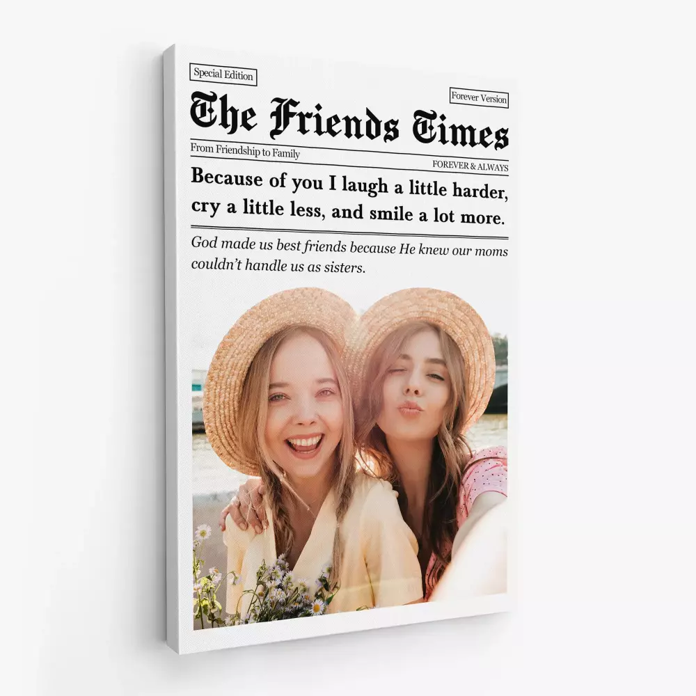 personalised the besties times canvas print 1