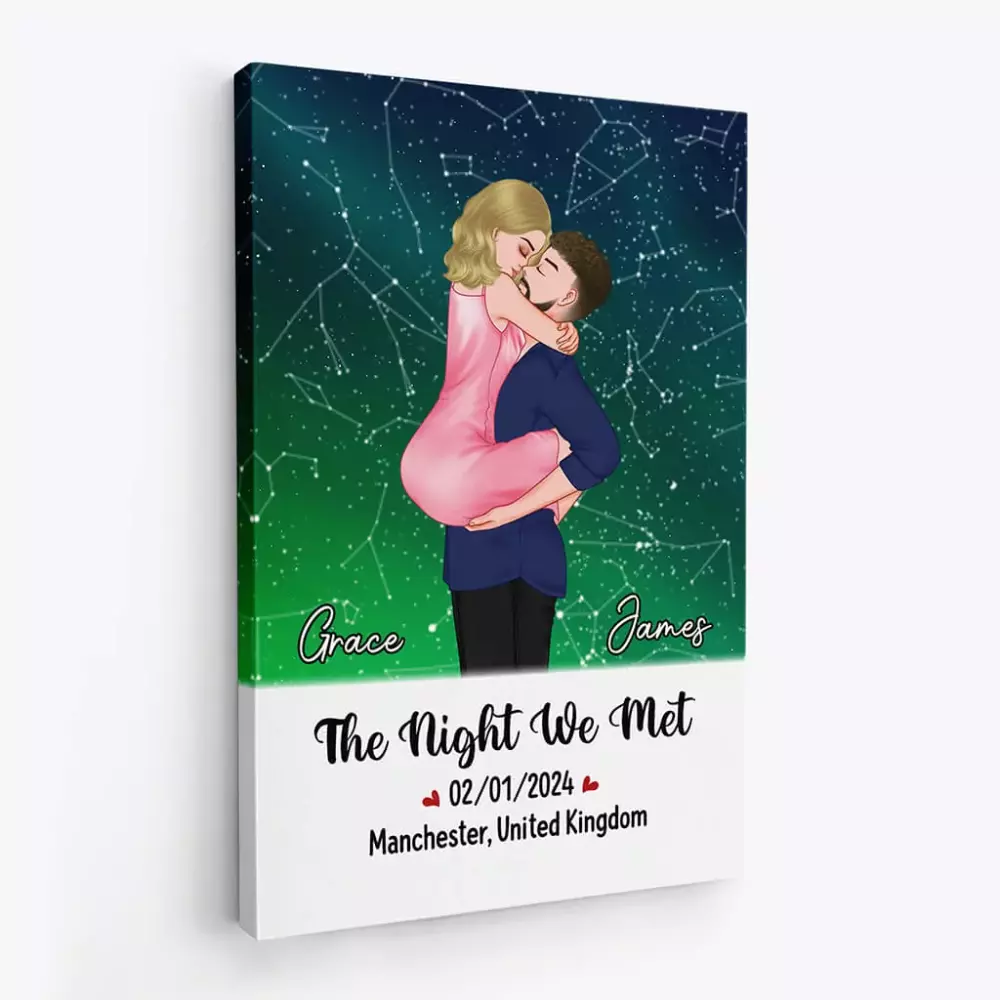 personalised the night we met star map canvas for couple 1