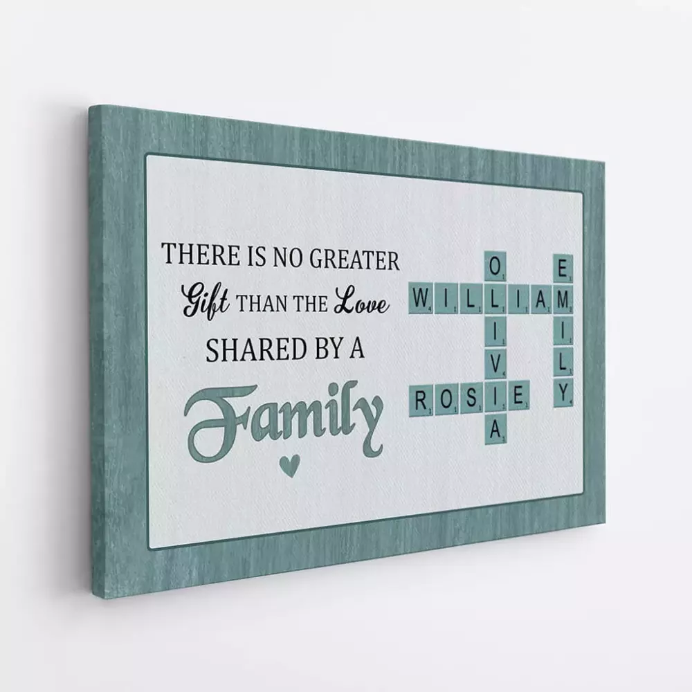 personalised there is no greater gift than the love shared by a family canvas 1