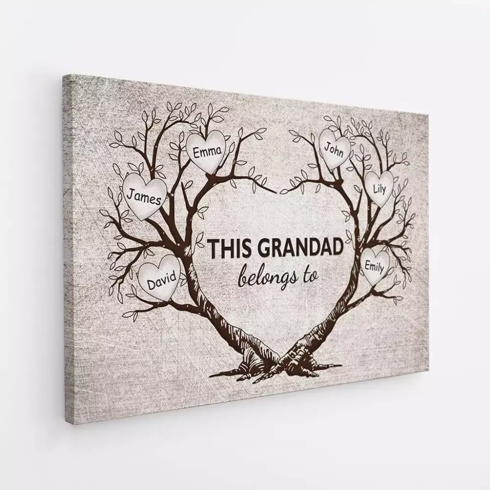 personalised this grandma belongs to tree canvas 1