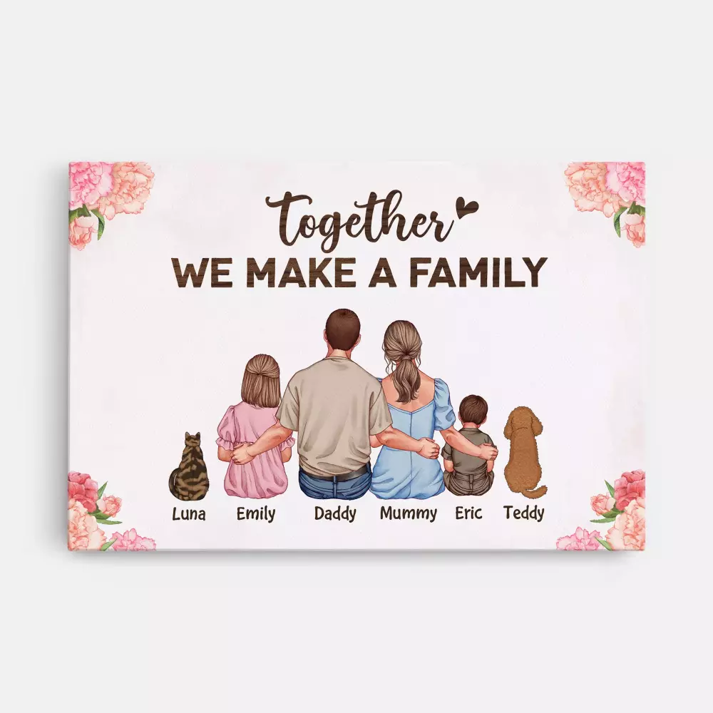 personalised love between brothers and sister canvas