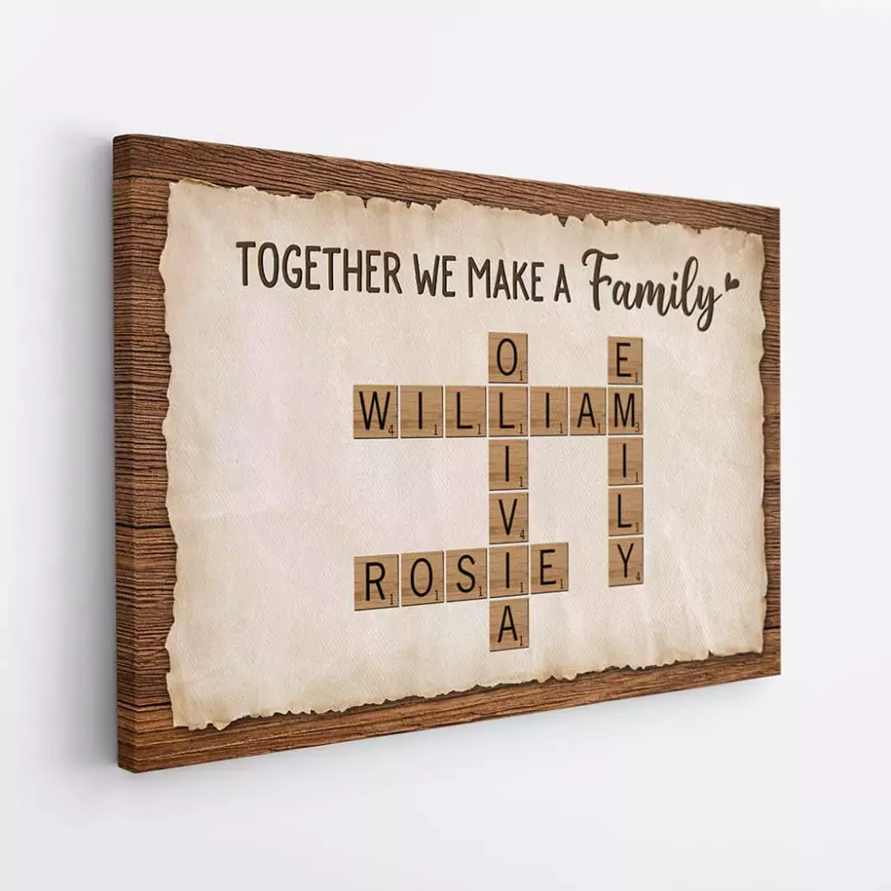 personalised you and me photo collage canvas for couple