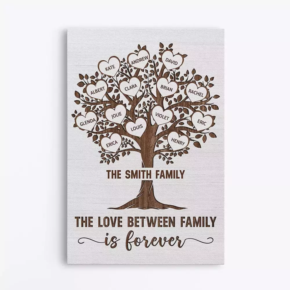 personalised love between brothers and sister canvas
