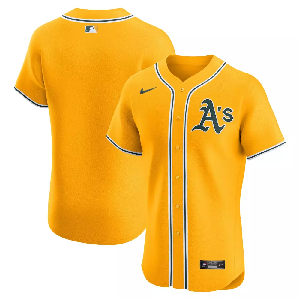 athletics nike alternate 2 elite jersey gold