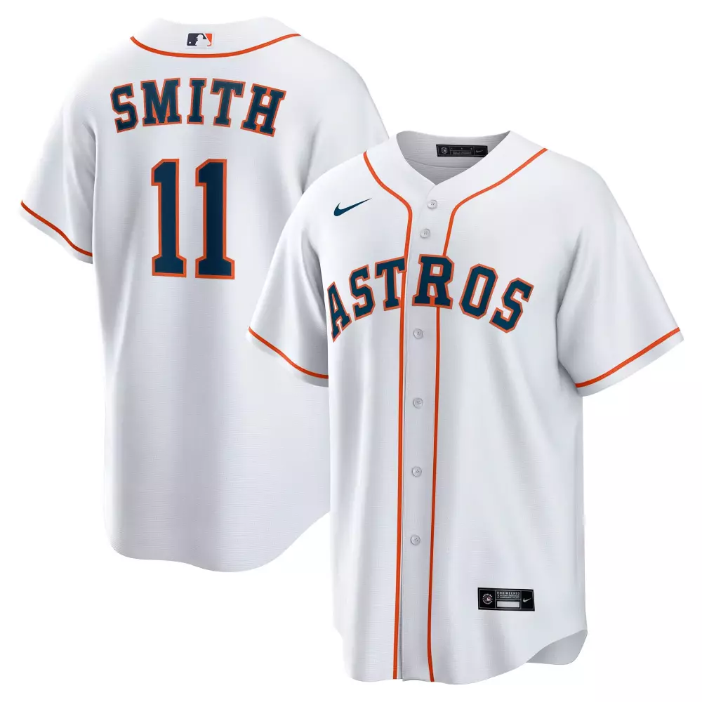 cam smith houston astros nike home replica jersey white
