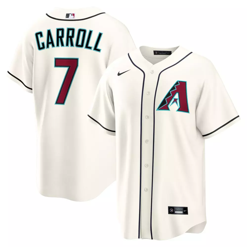 corbin carroll arizona diamondbacks nike home replica jersey cream
