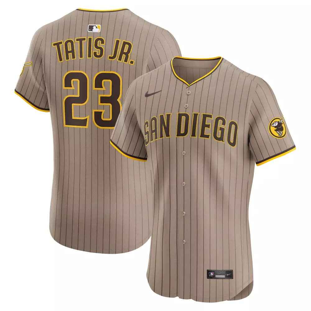 fernando tatis jr san diego padres nike alternate limited player jersey khaki 1