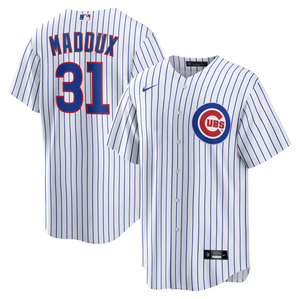 greg maddux chicago cubs nike home retired player replica jersey white