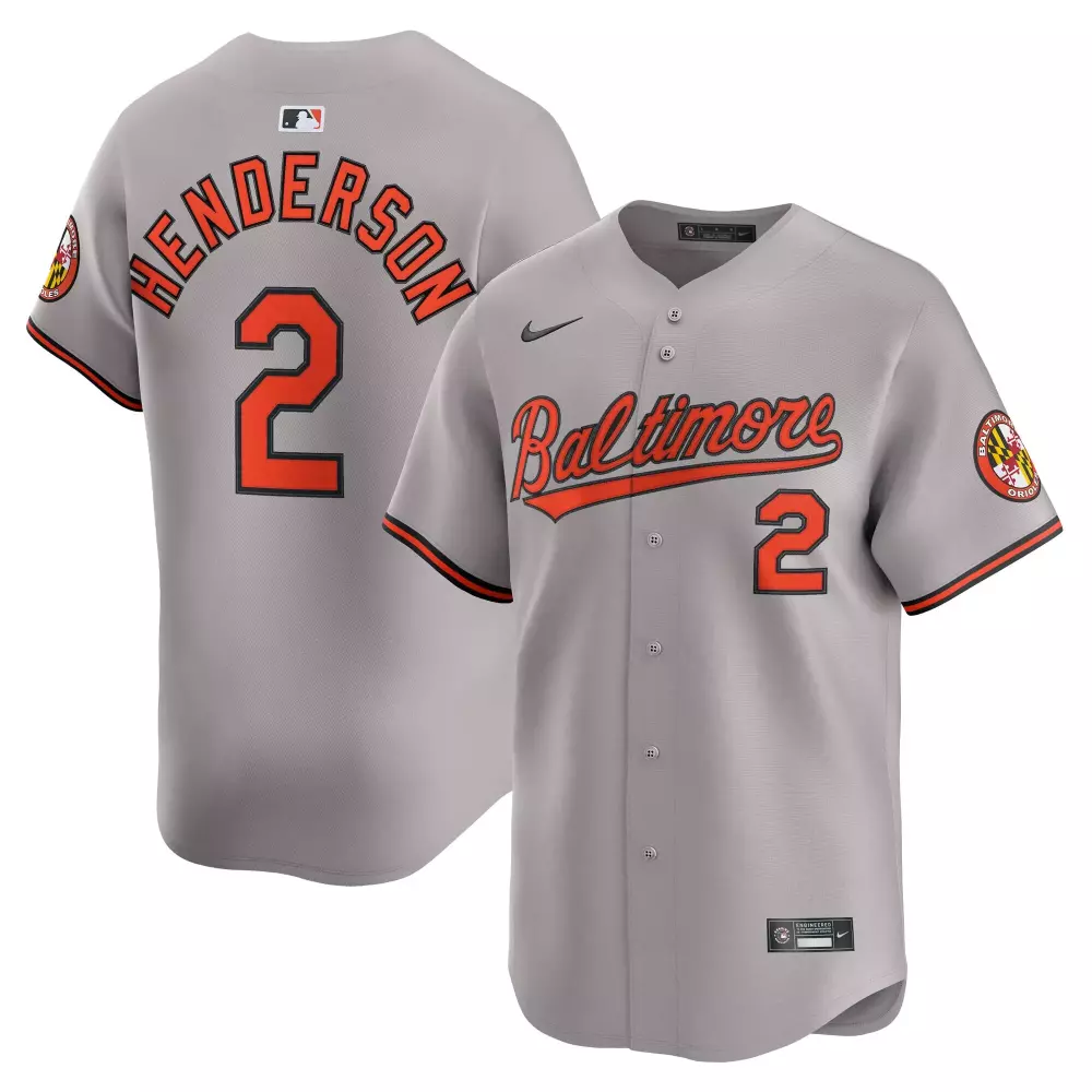 gunnar henderson baltimore orioles nike alternate limited player jersey black 1
