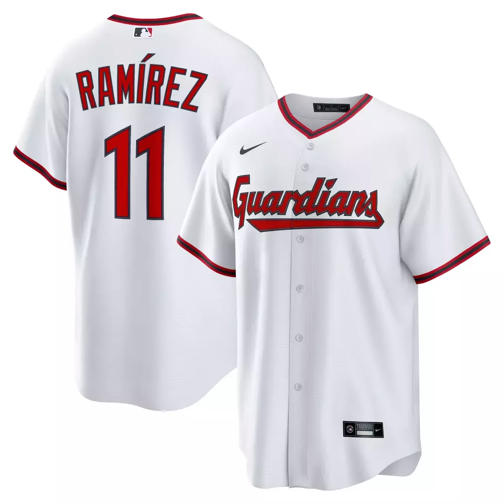 jos ram rez cleveland guardians nike home replica jersey white
