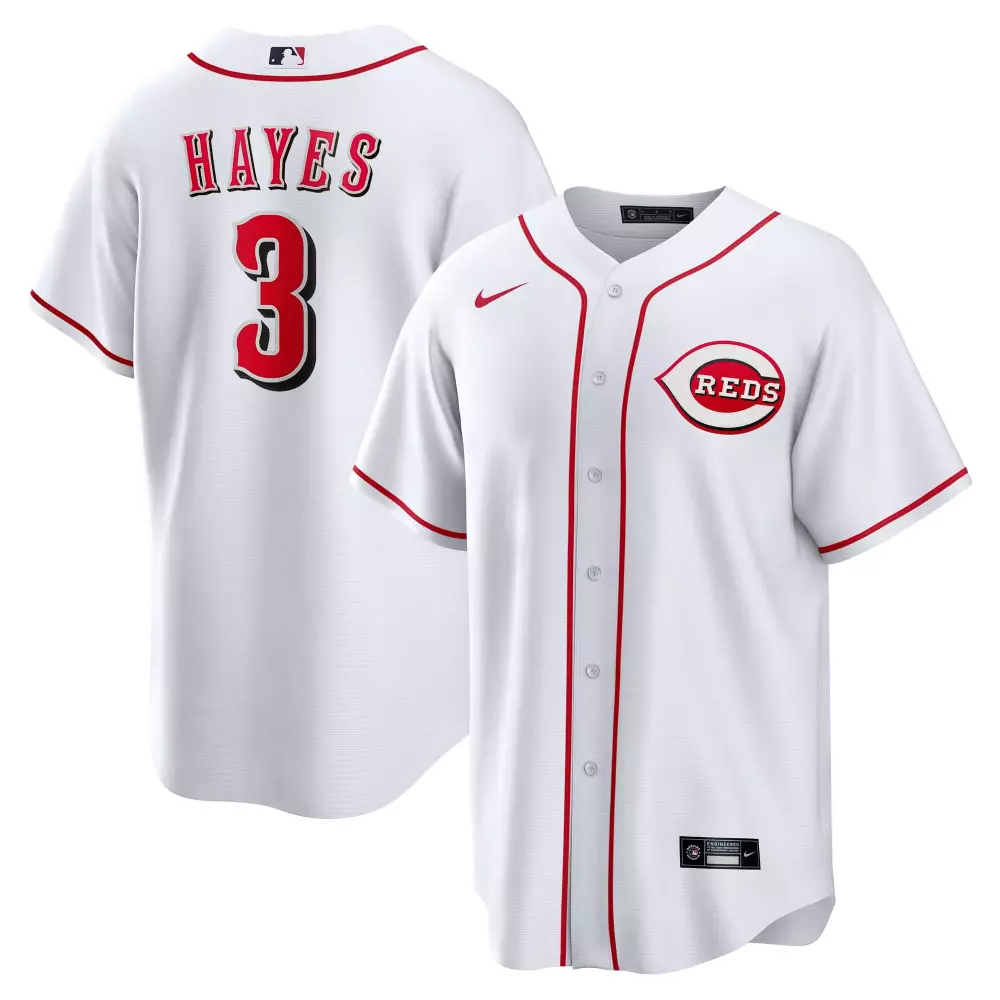 ke bryan hayes cincinnati reds nike home replica jersey white