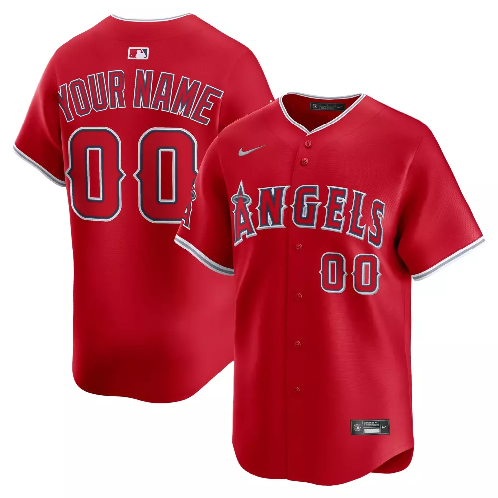 los angeles angels nike alternate limited custom jersey red