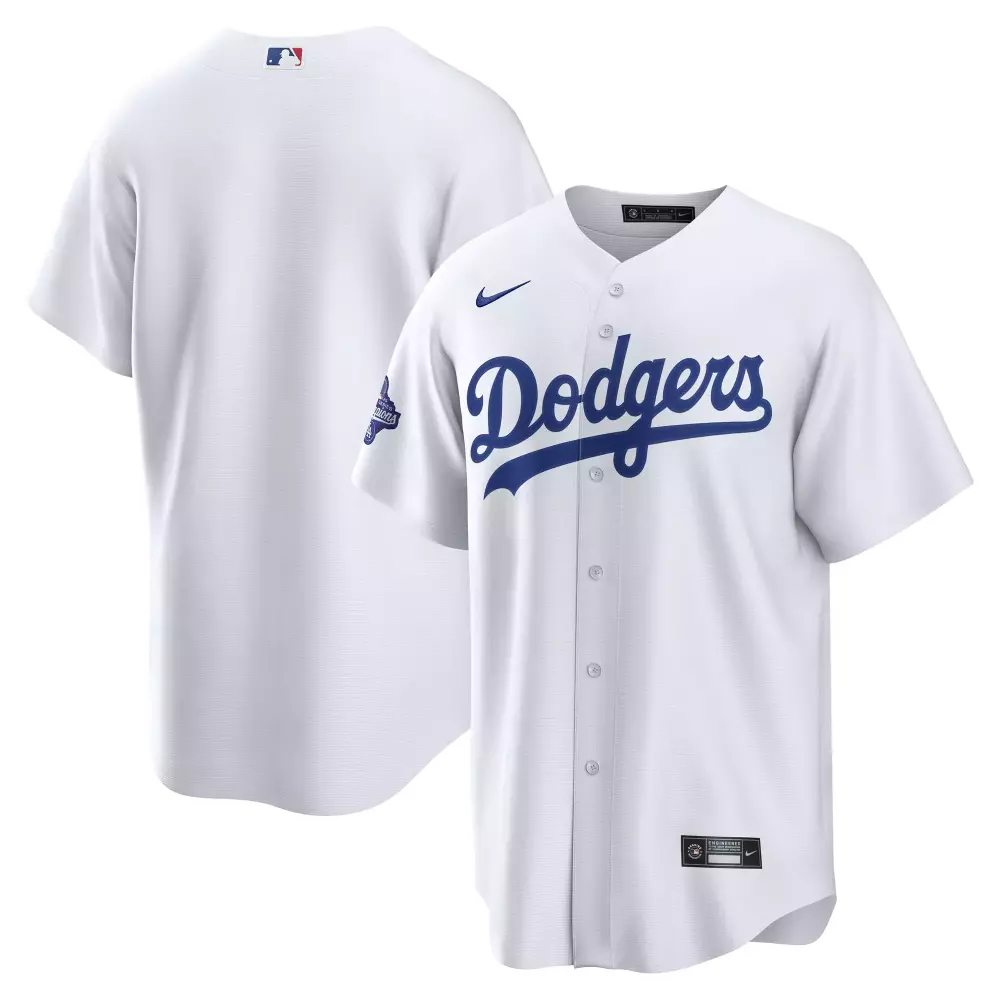 los angeles dodgers nike home 2025 world series champions replica jersey white