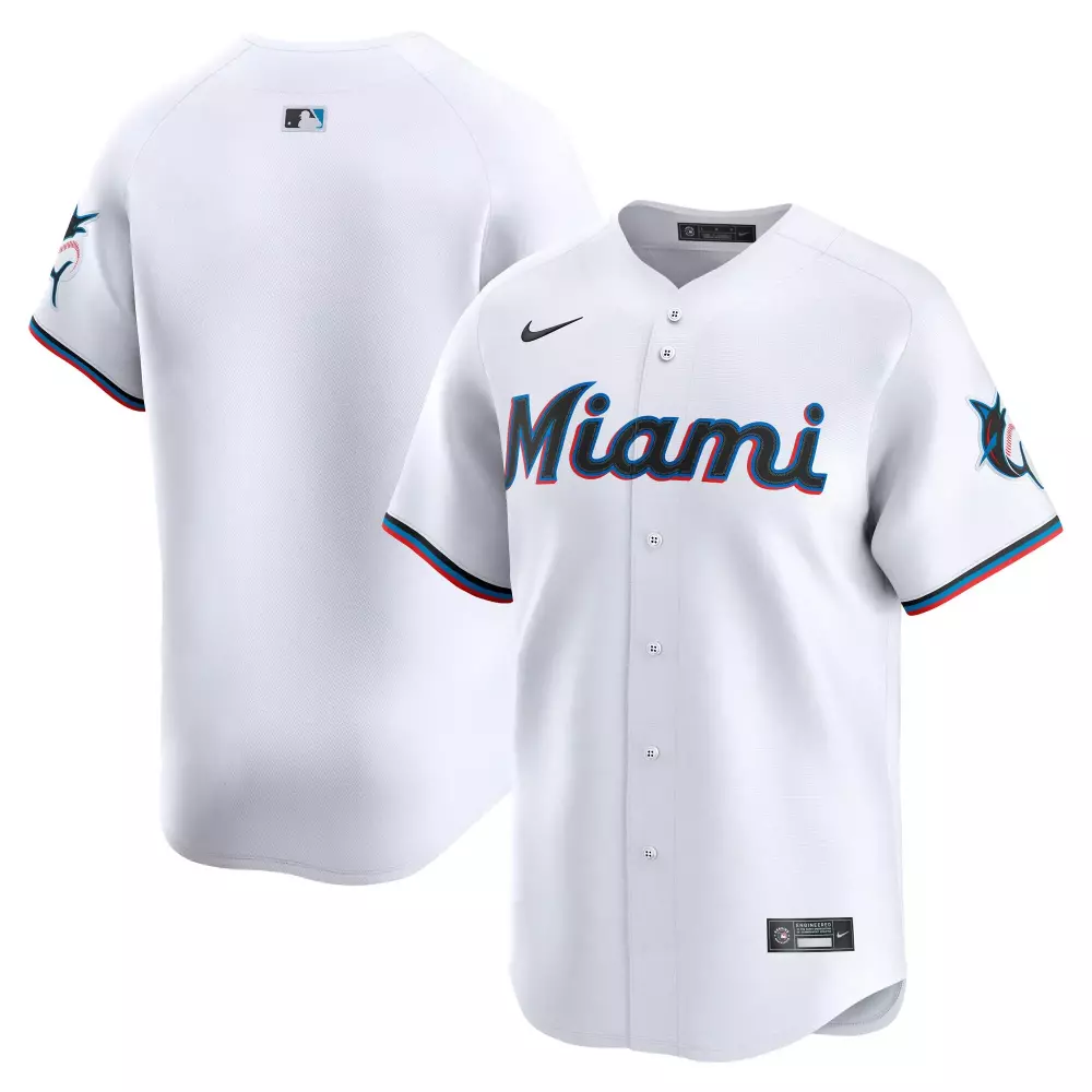 miami marlins nike home limited jersey white