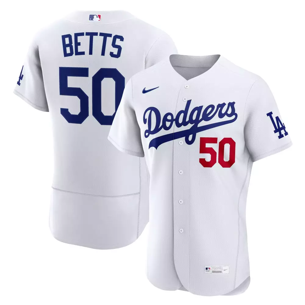 mookie betts los angeles dodgers nike home authentic jersey white