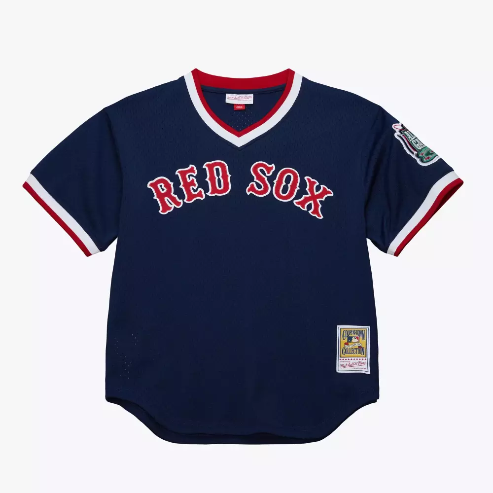 nomar garciaparra boston red sox mitchell ness authentic batting practice jersey navy