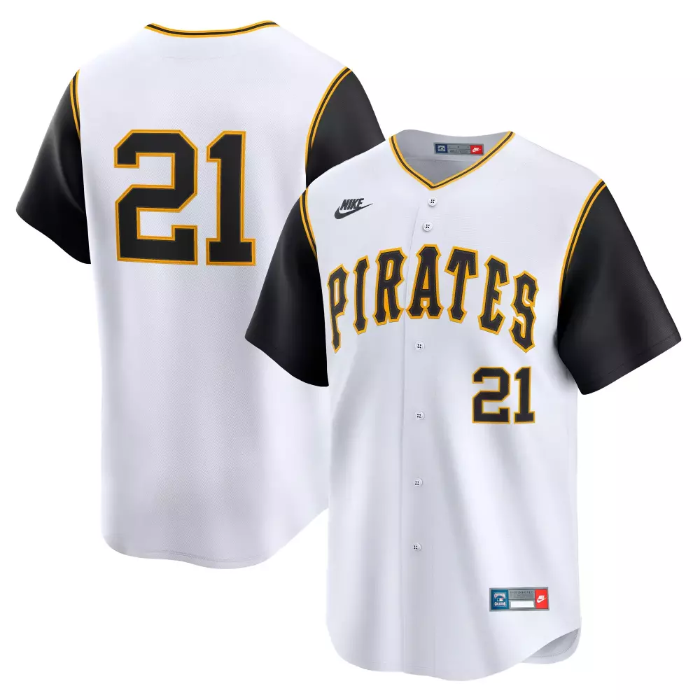 roberto clemente pittsburgh pirates nike cooperstown collection limited jersey white