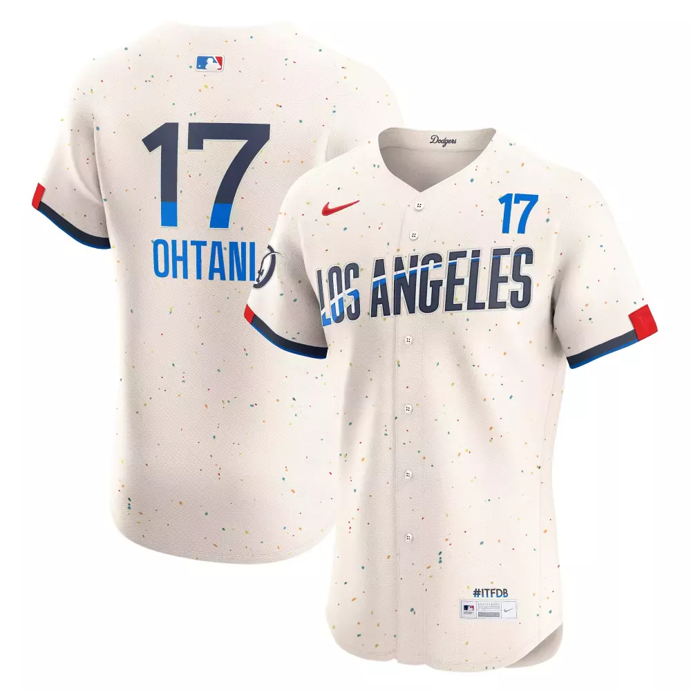 shohei ohtani los angeles dodgers nike city connect elite jersey cream