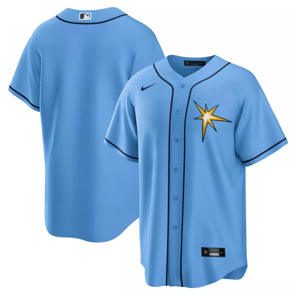 tampa bay rays nike spring training replica team jersey light blue