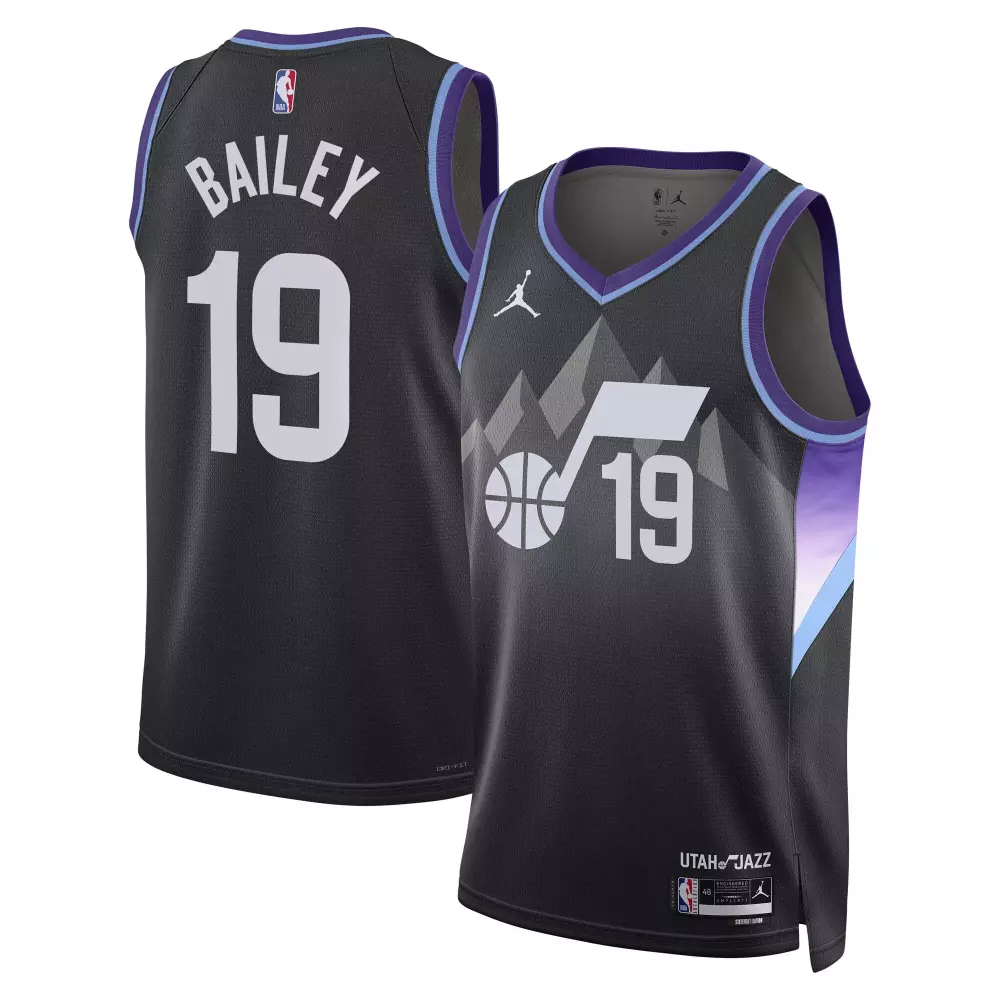 ace bailey utah jazz jordan brand unisex swingman player jersey statement edition black