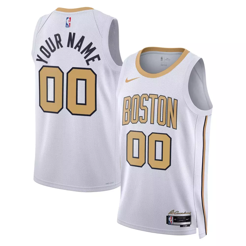 boston celtics nike unisex 2025 26 city edition swingman custom jersey white