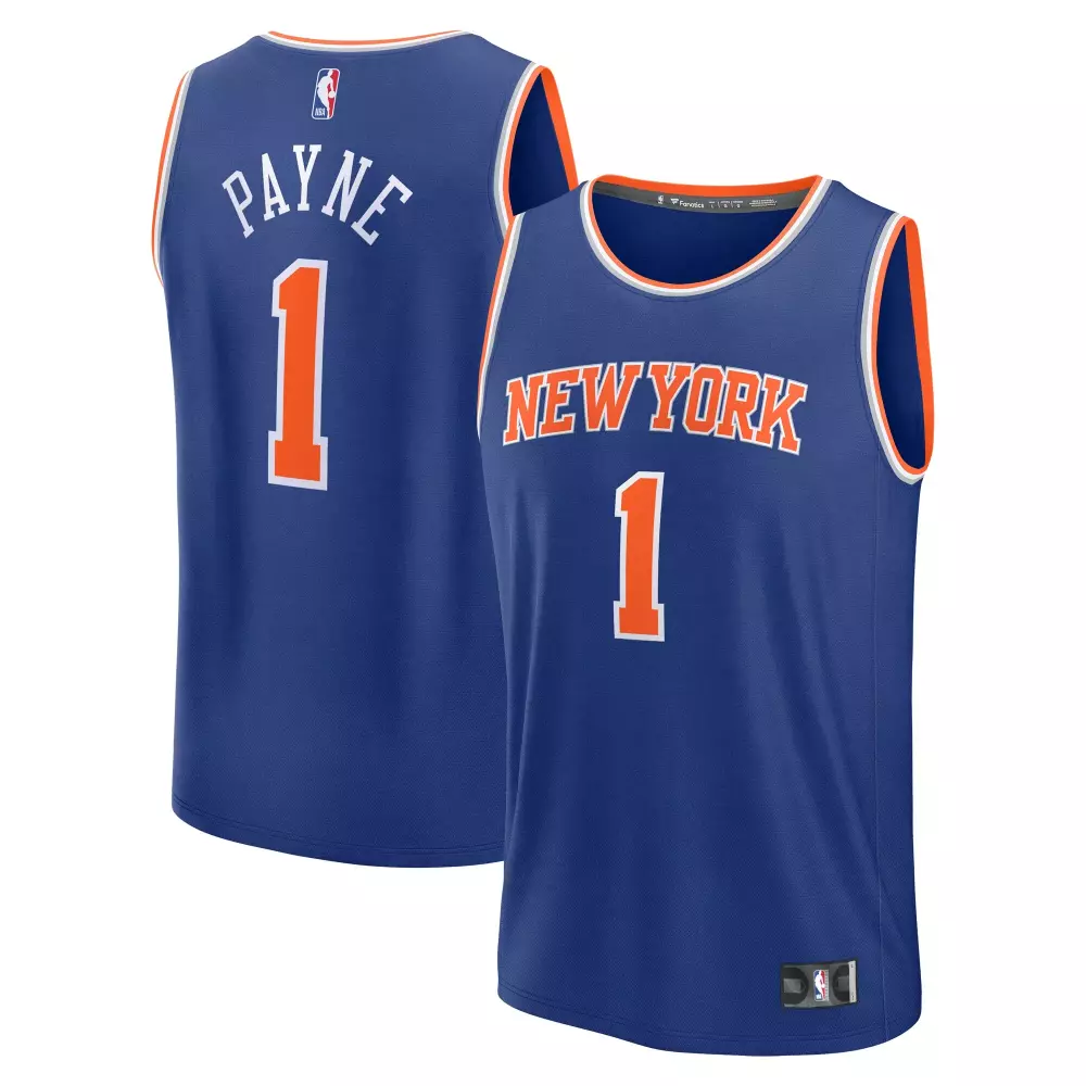 cameron payne new york knicks fanatics fast break replica player jersey icon edition blue