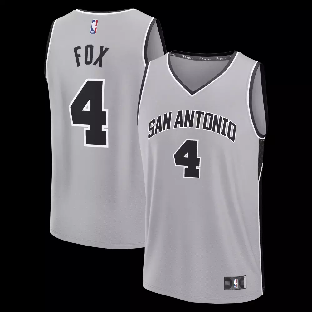 de aaron fox san antonio spurs fanatics fast break jersey statement edition silver