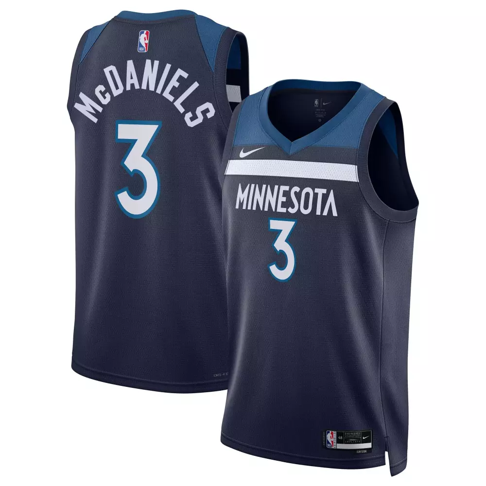 jaden mcdaniels minnesota timberwolves nike unisex swingman jersey icon edition navy